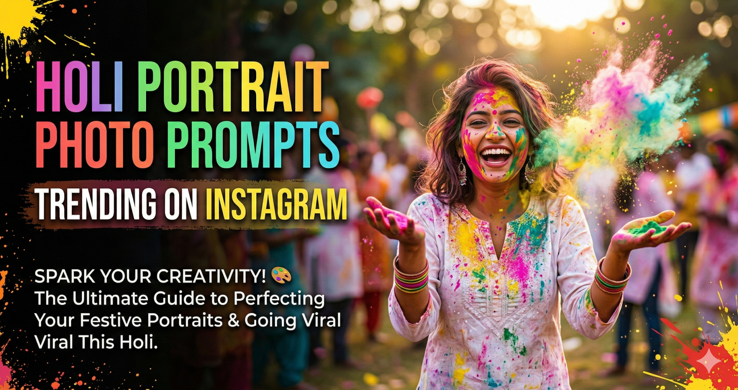 Holi Portrait Photo Prompts