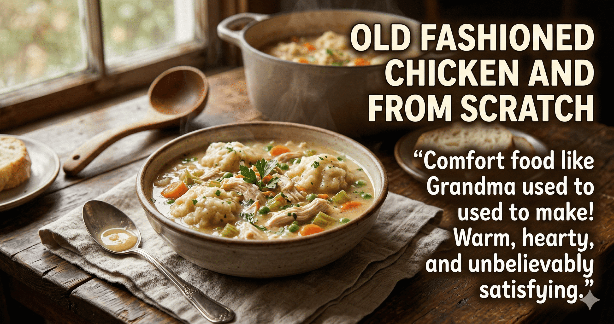 Old Fashioned Chicken and Dumplings from Scratch